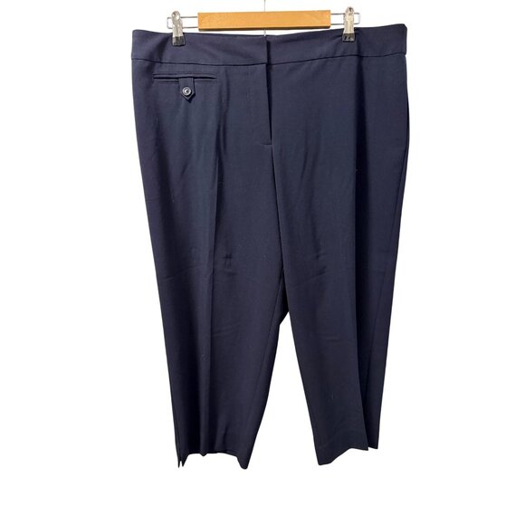 Dressbarn Navy Blue Plus Size Dress Pants Womens 16W Stretch Business Casual - Picture 11 of 12